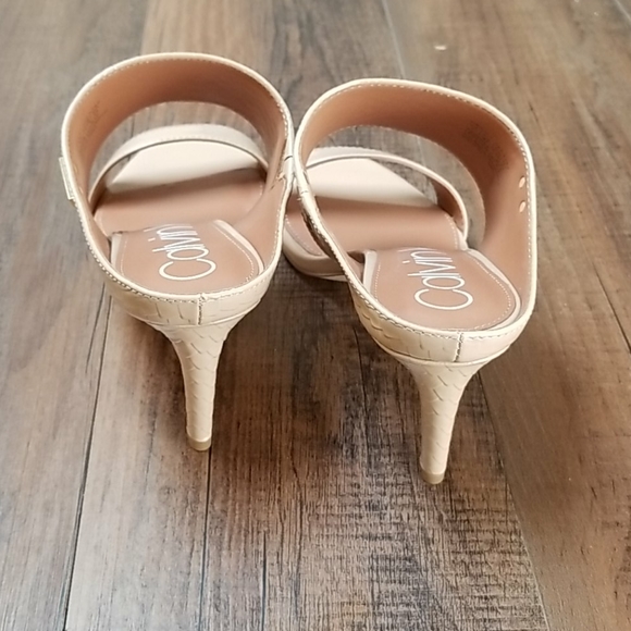 Calvin Klein Womens Cecily Leather Open Toe Casual - Picture 4 of 4